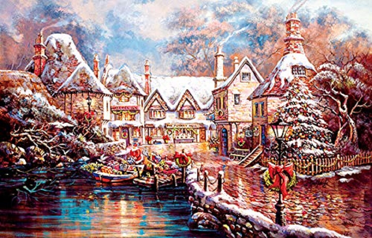 Sunsout Christmas Cove 1000 pc  Christmas Jigsaw Puzzle 17735