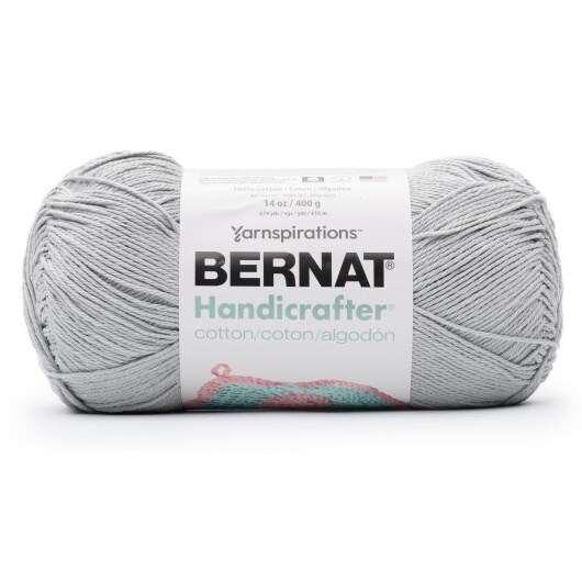 Bernat Handicrafter Cotton Yarn - Solids-Soft Gray