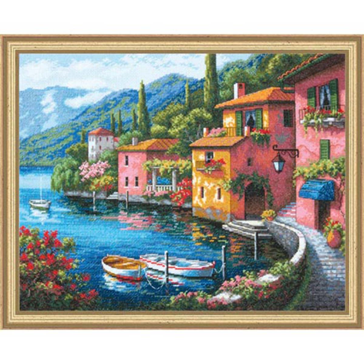 Dimensions  Lakeside Village Kit Counted Cross-Stitch Kit