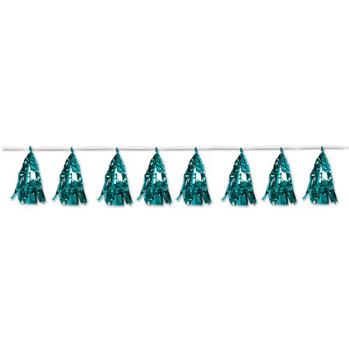 Metallic Plastic Tassel Garlands, Turquoise Michaels