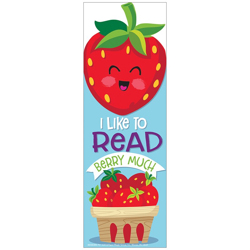Strawberry Scented Bookmarks, Pack of 24