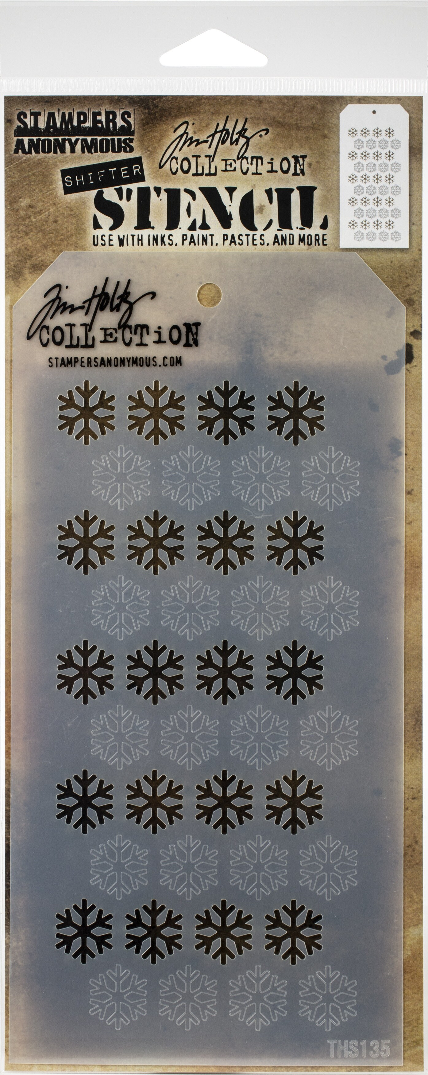 Tim Holtz Layered Stencil 4.125&#x22;X8.5&#x22;-Shifter Snowflake