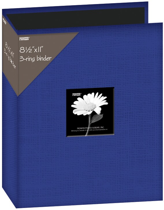 Pioneer 3-Ring Fabric Album 8.5″X11″ – Blue