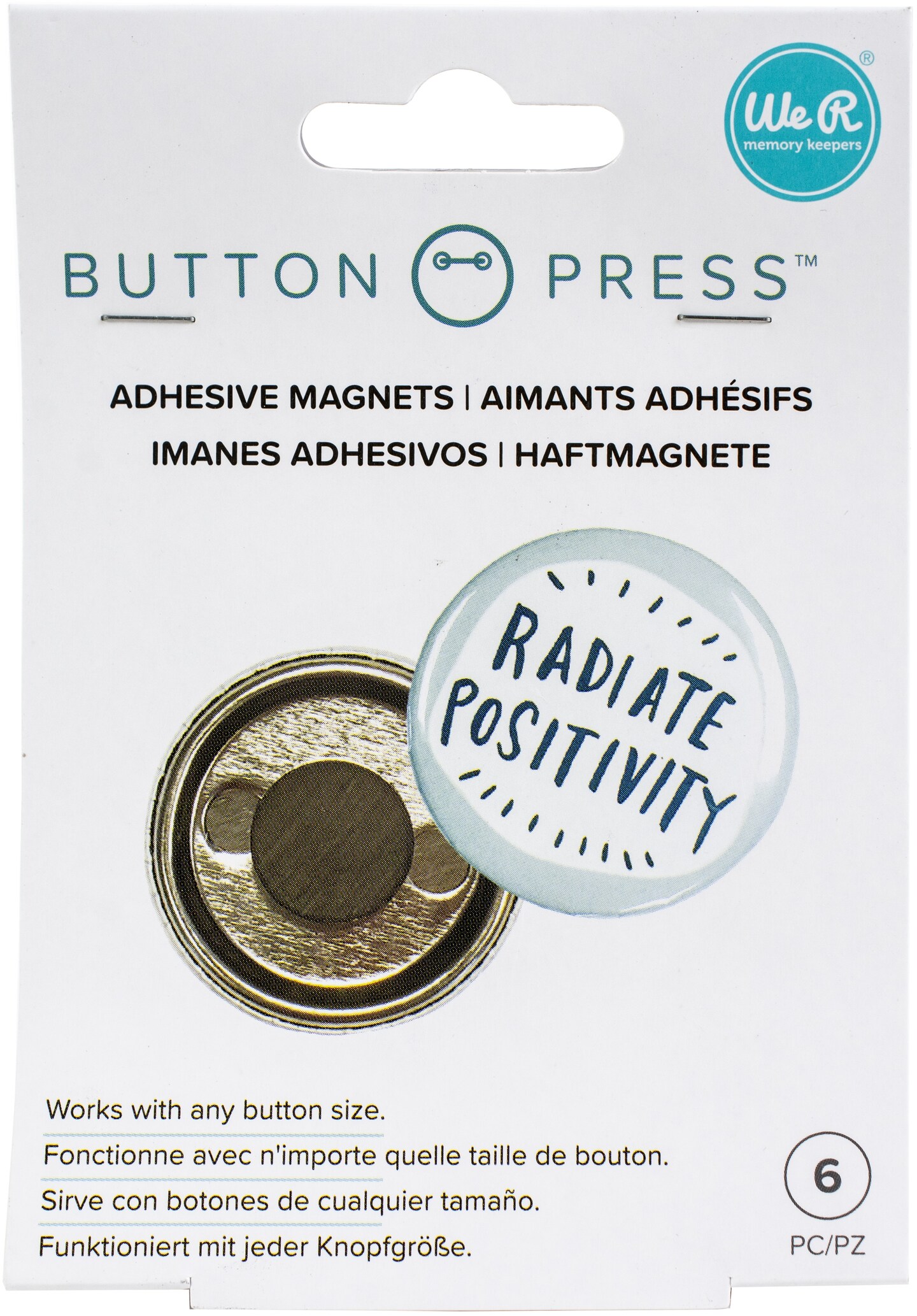 6 Aimants Pour Button Press Adhesive Magnets