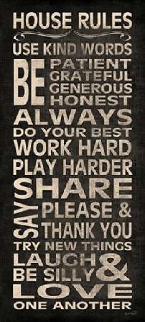 House Rules Poster Print by N. Harbick - Item # VARPDXHRB298