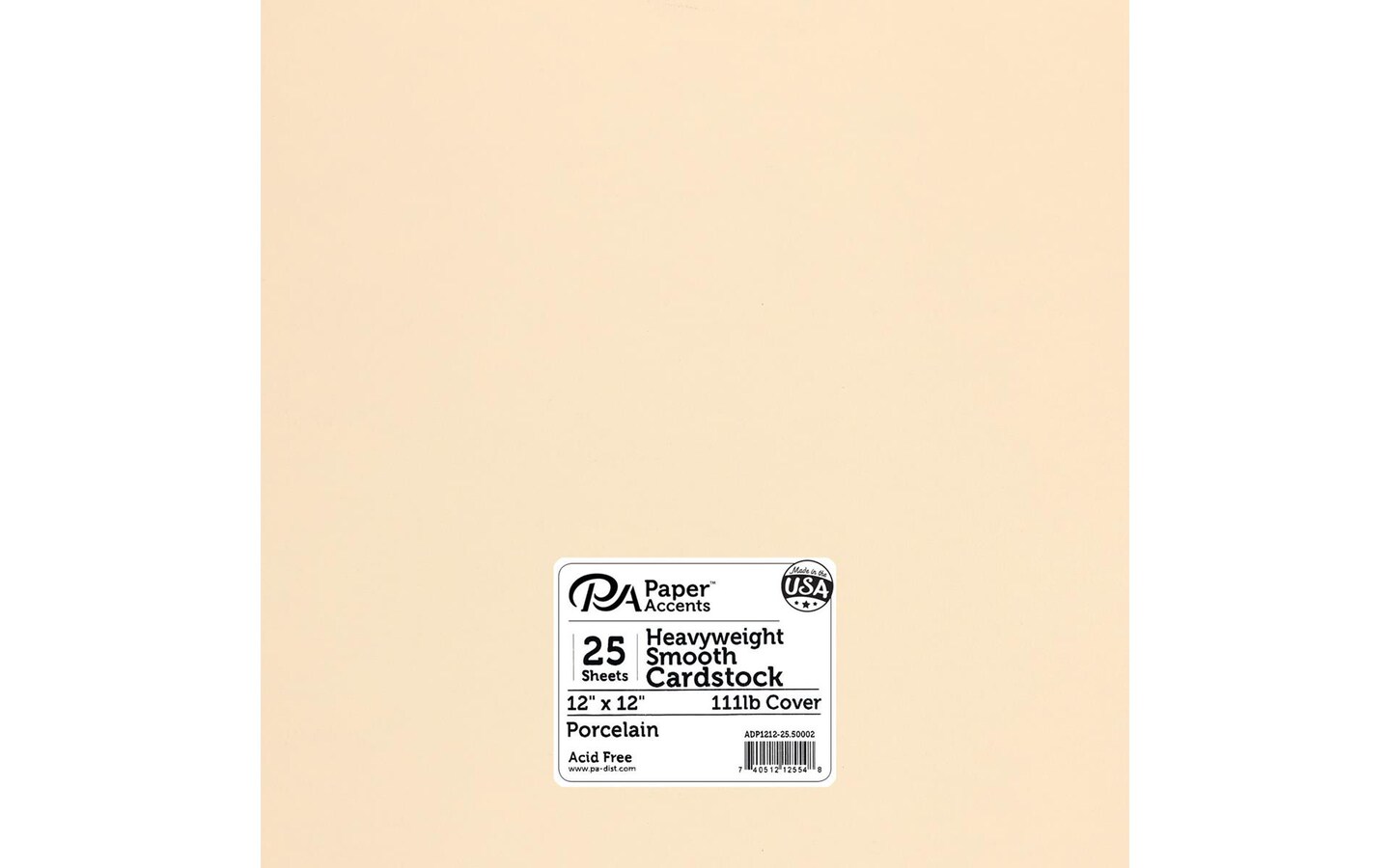 PA Paper™ Accents Smooth 12x 12 Heavyweight Cardstock, 25 Sheets