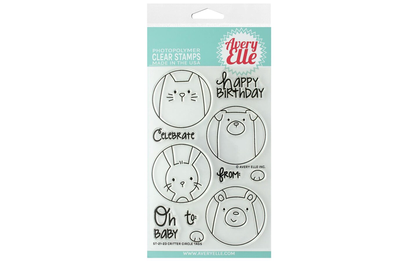 More Critter Circle Tags Clear Stamps