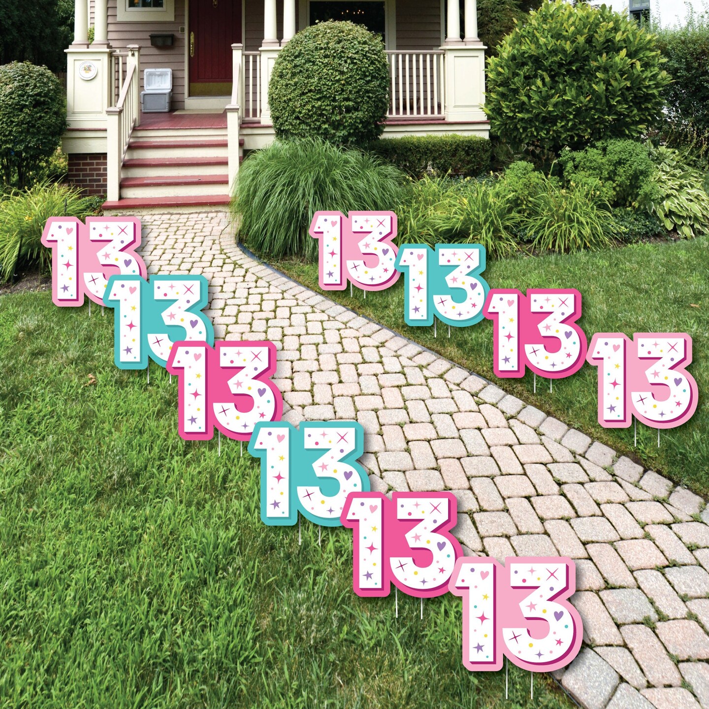 Big Dot Of Happiness Girl 13th Birthday 13 Lawn Decorations Outdoor