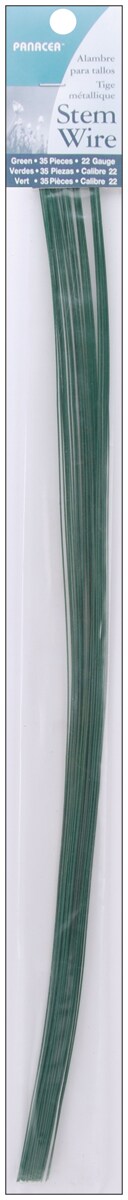 Panacea Stem Wire 22 Gauge 18 35/Pkg (Green)