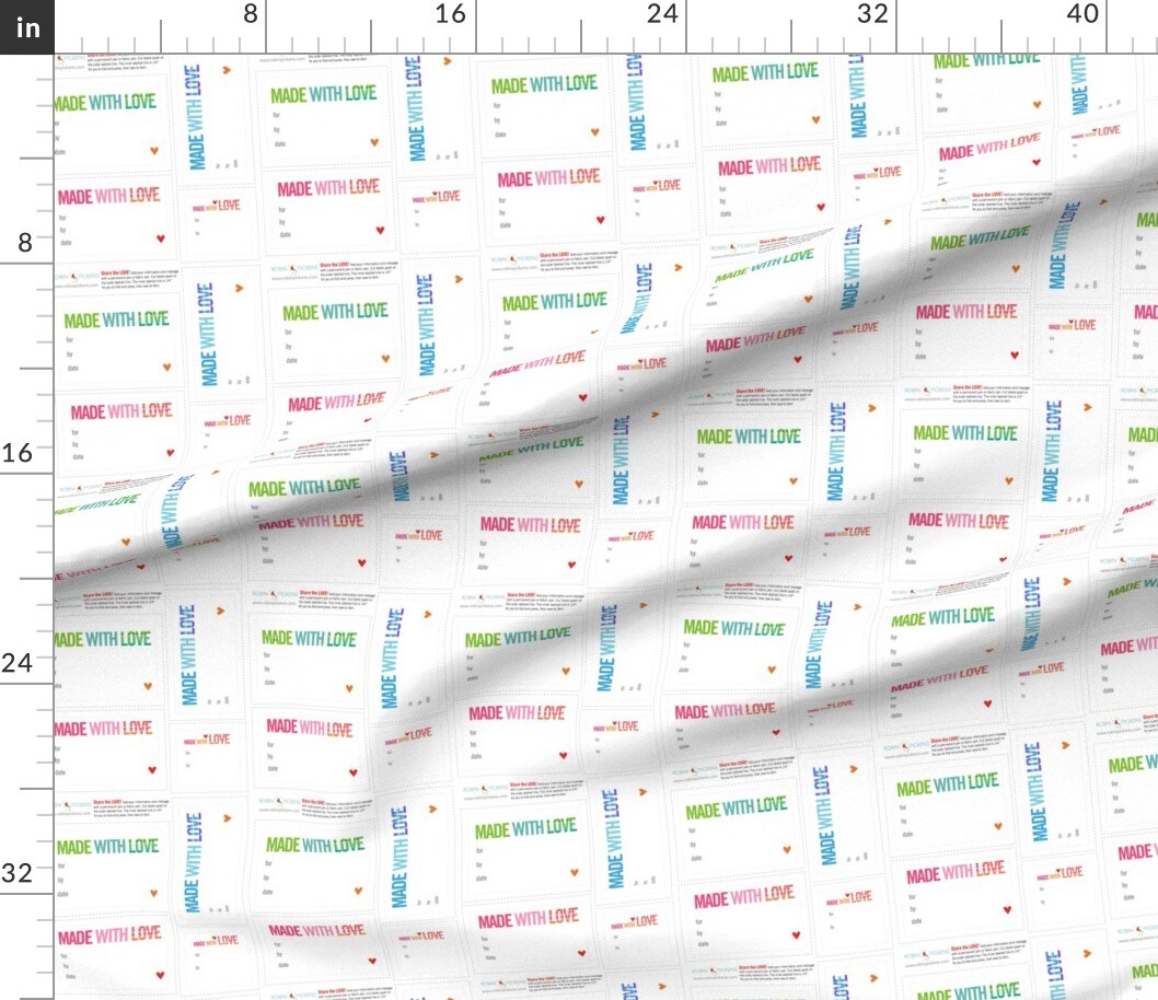 Various Fabrics by the Yard or Fat Quarter Quilt &#x26; Love Label Sewing Custom Printed Fabric by Spoonflower