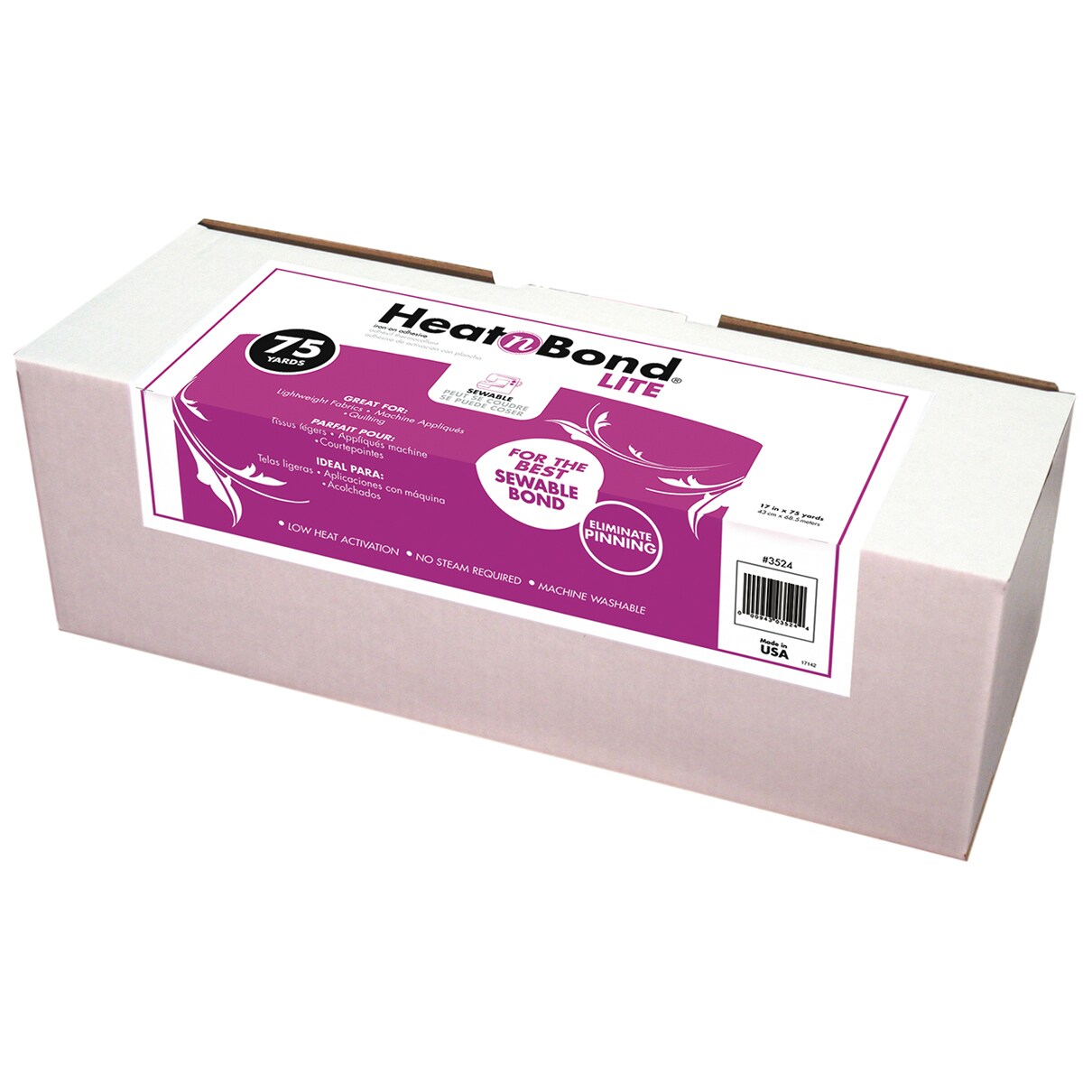 HeatnBond Lite Iron-On Adhesive-White 17X75yd