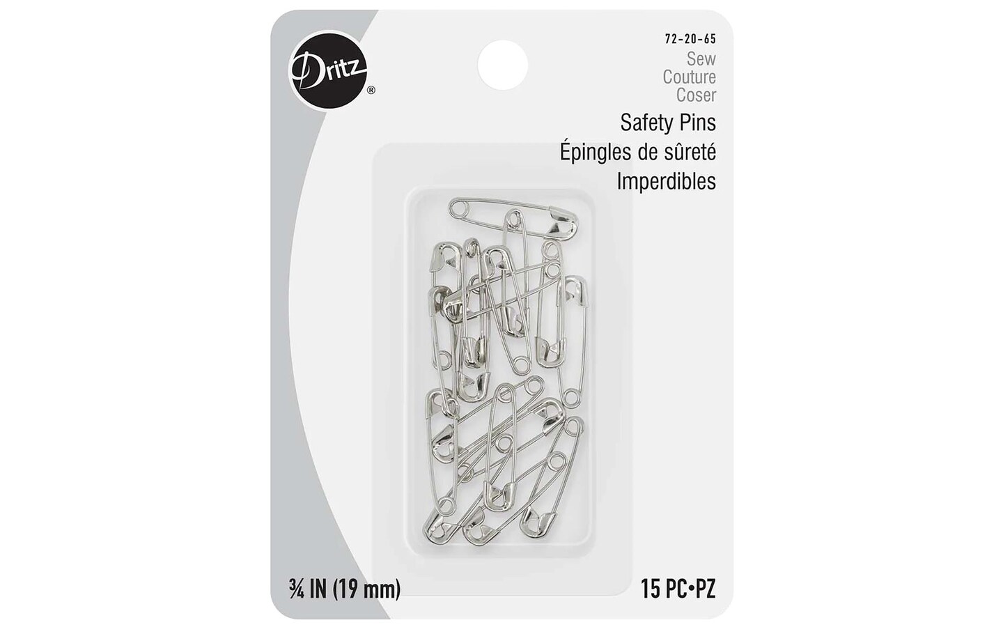 Dritz Safety Pins Blister Pack Size 00 Nickel 15pc | Michaels