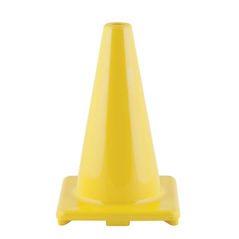 Hi-Visibility Flexible Vinyl Cone, weighted, 12&#x22;, Yellow