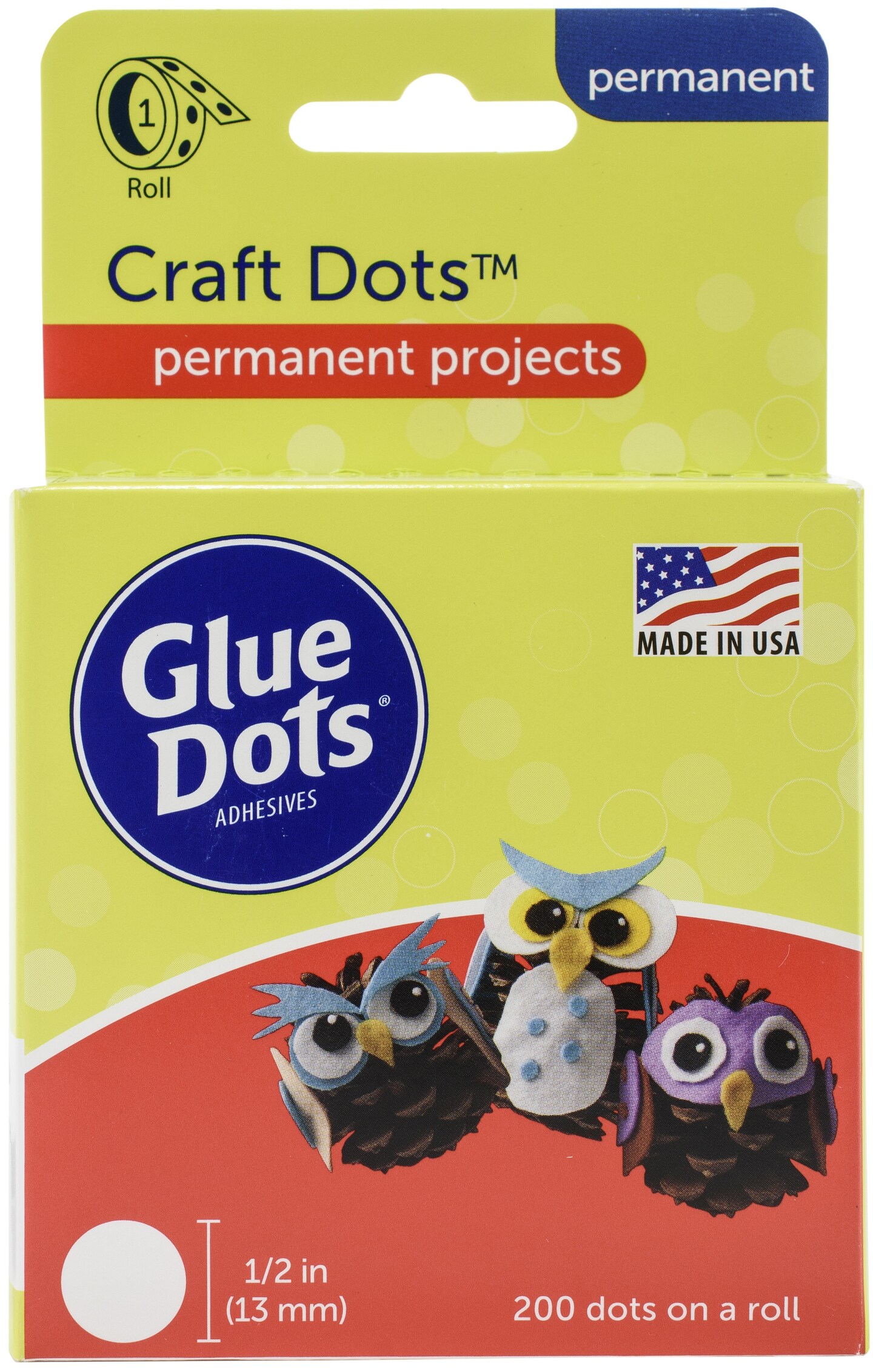 Glue Dots .5″ Craft Dot Roll – 200 Clear Dots – Ink About It on the go!