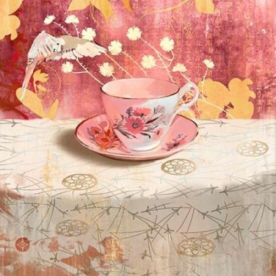 Society Serenity Tea Cup II Poster Print by Evelia Designs