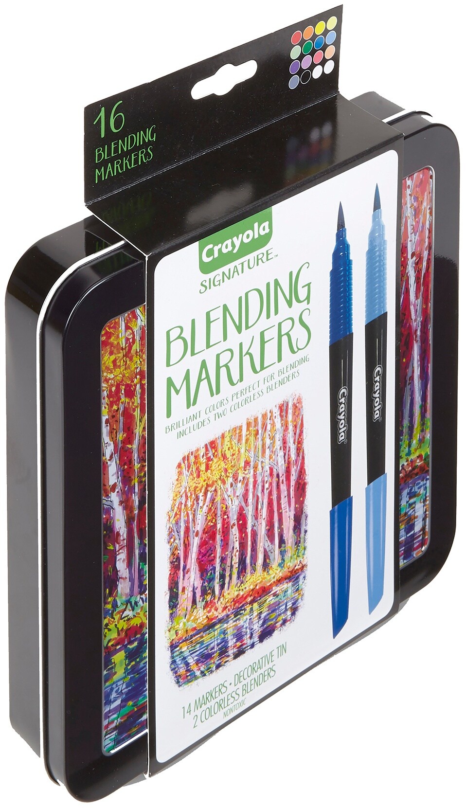 Crayola Signature Blending Markers W/Tin-Assorted Colors 14/Pkg