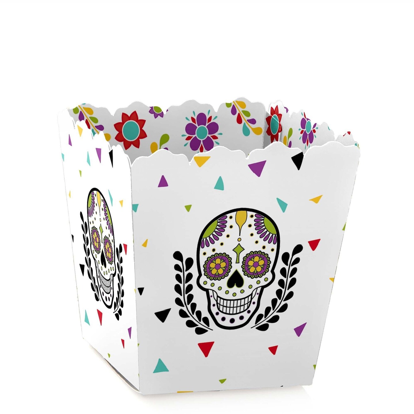 Big Dot of Happiness Day of the Dead - Party Mini Favor Boxes - Sugar Skull Party Treat Candy Boxes - Set of 12