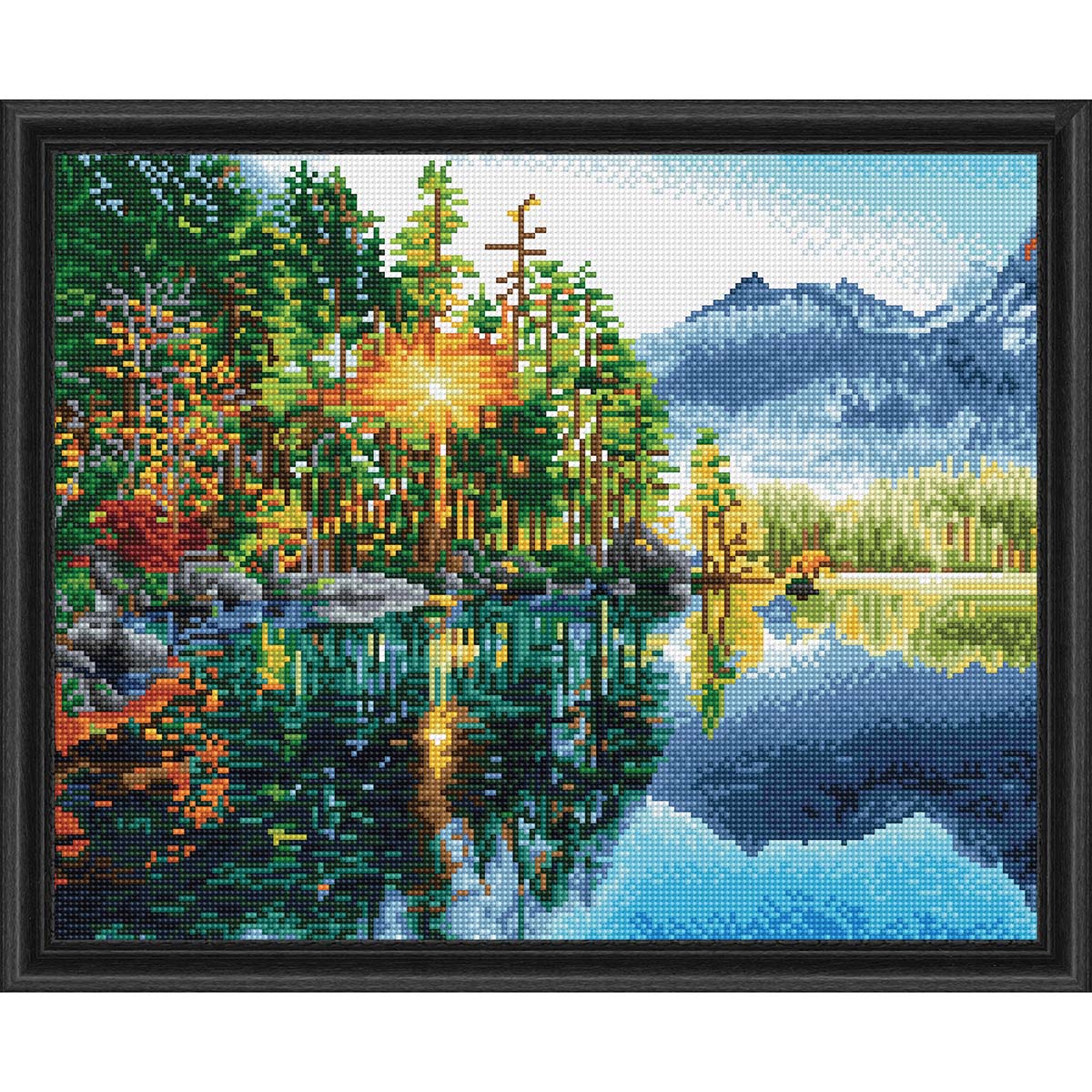 Diamond Art Lakeview Kit &#x26; Frame Diamond Painting