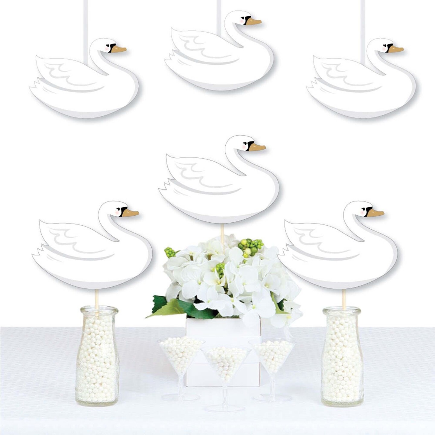 Big Dot Of Happiness Swan Soiree - White Swan Baby Shower Or Birthday...