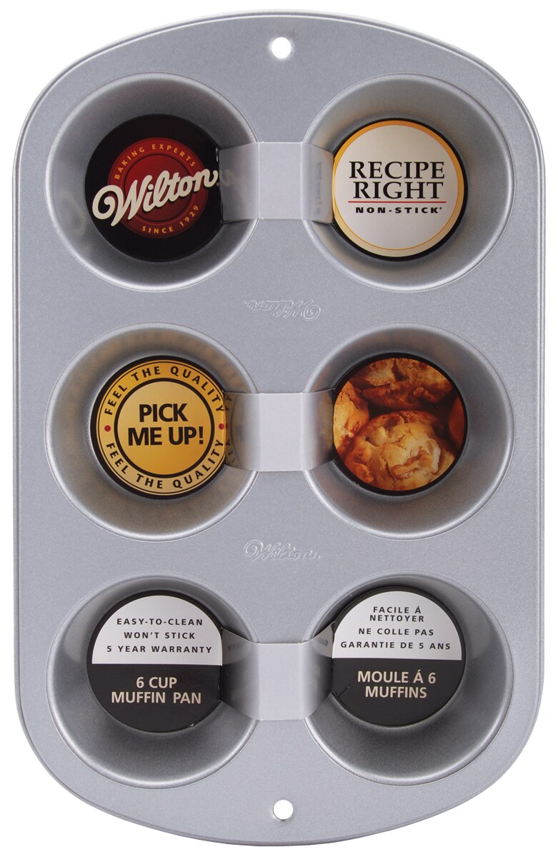 Wilton Recipe Right Standard Muffin Pan-6 Cavity 13.5&#x22;X8.5&#x22;