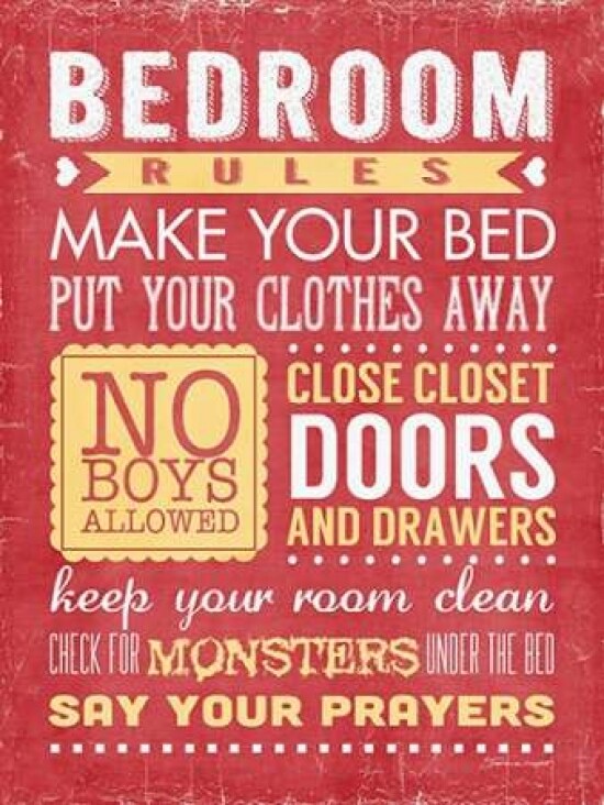 Bedroom Rules II Poster Print by Stephanie Marrott - Item # VARPDXSM15786