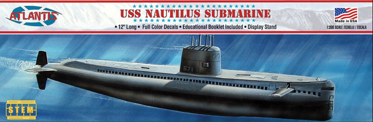Atlantis Plastic Model Kit-SSN 571 Nautilus Submarine