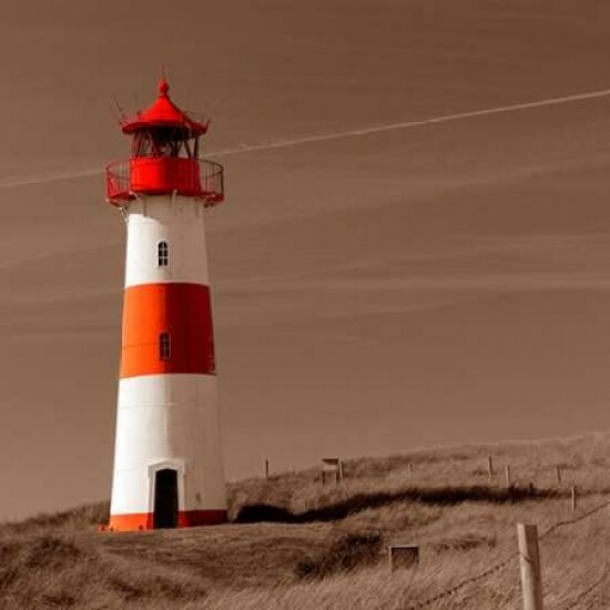 Red &#x26; White Lighthouse Poster Print by  PhotoINC Studio - Item # VARPDXIN31351