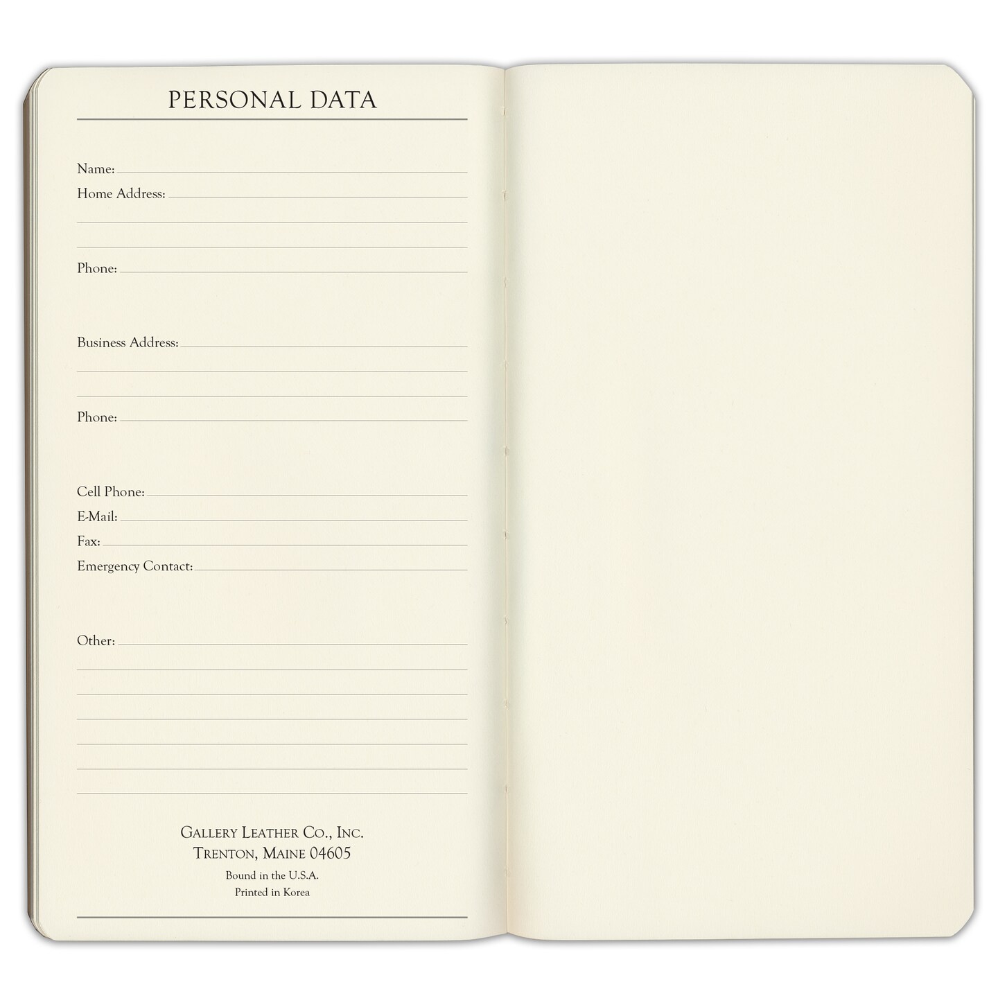 Pocket Notes Leather Journal by Gallery Leather - 6&#x22;x3.25&#x22;