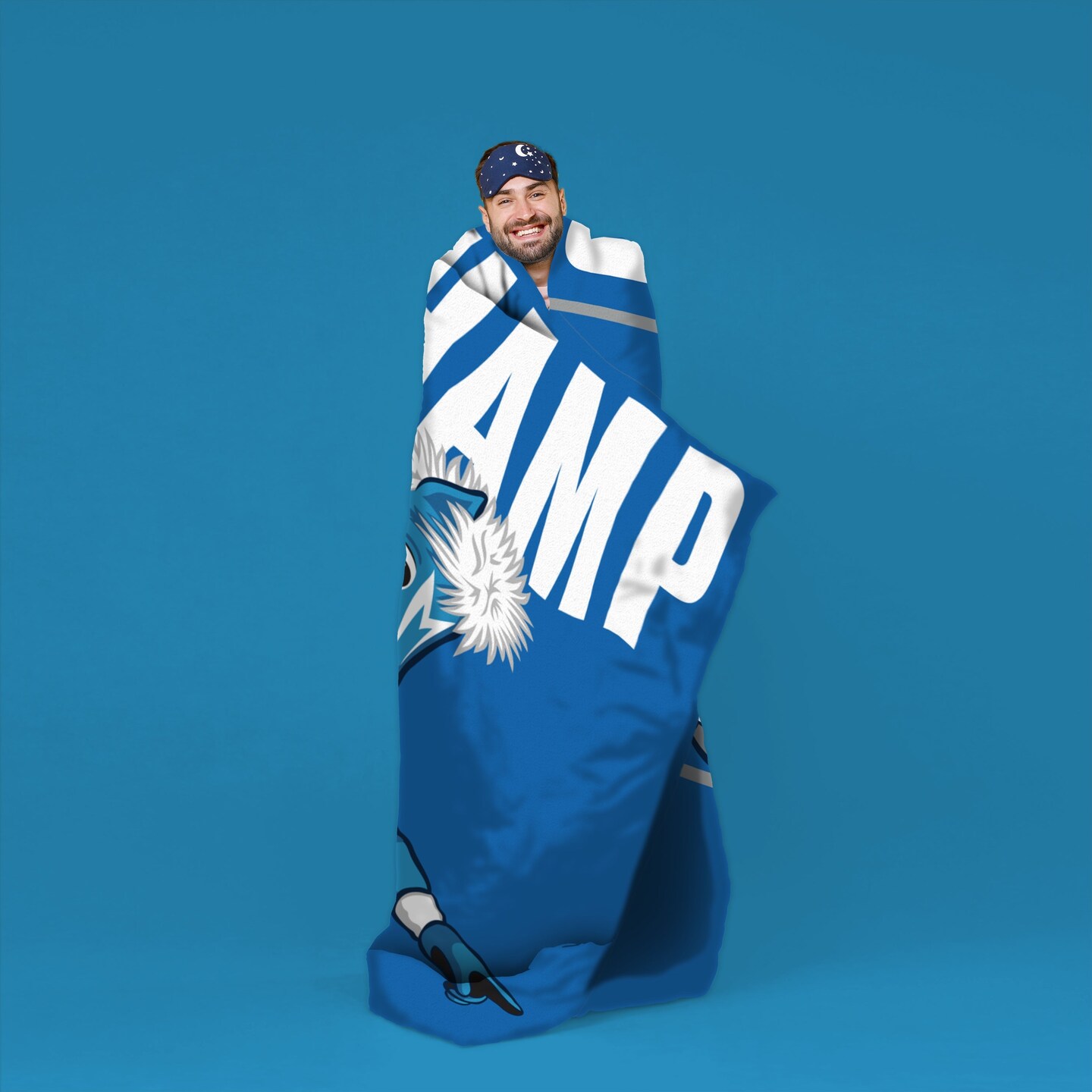 Sleep Squad Dallas Mavericks Champ Mascot 60&#x201D; x 80&#x201D; Raschel Plush Basketball Blanket