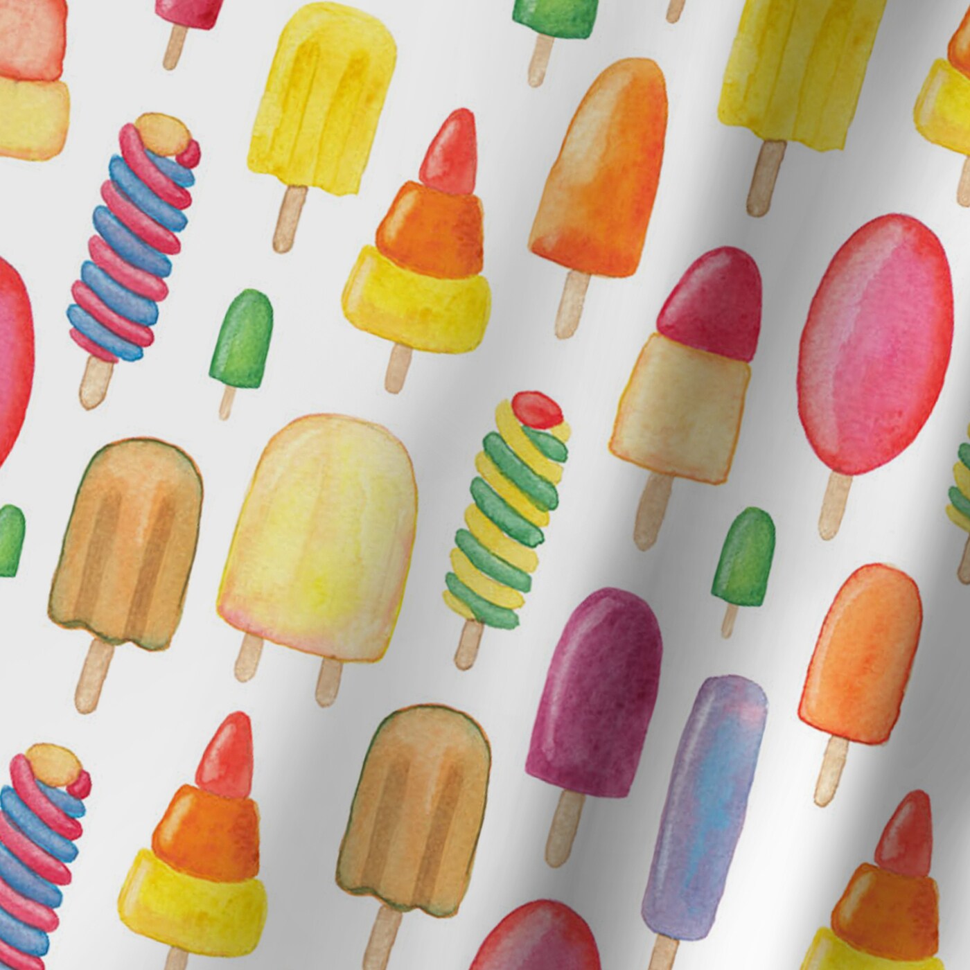 Ice Lollies by Elena O&#x27;Neill Shower Curtain 71&#x22; x 74&#x22;