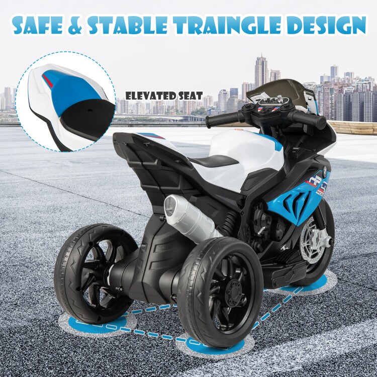12V Kids Motorcycle Ride-On Toy with USB Port Perfect Gift for Kids Birthdays or Other Festivals