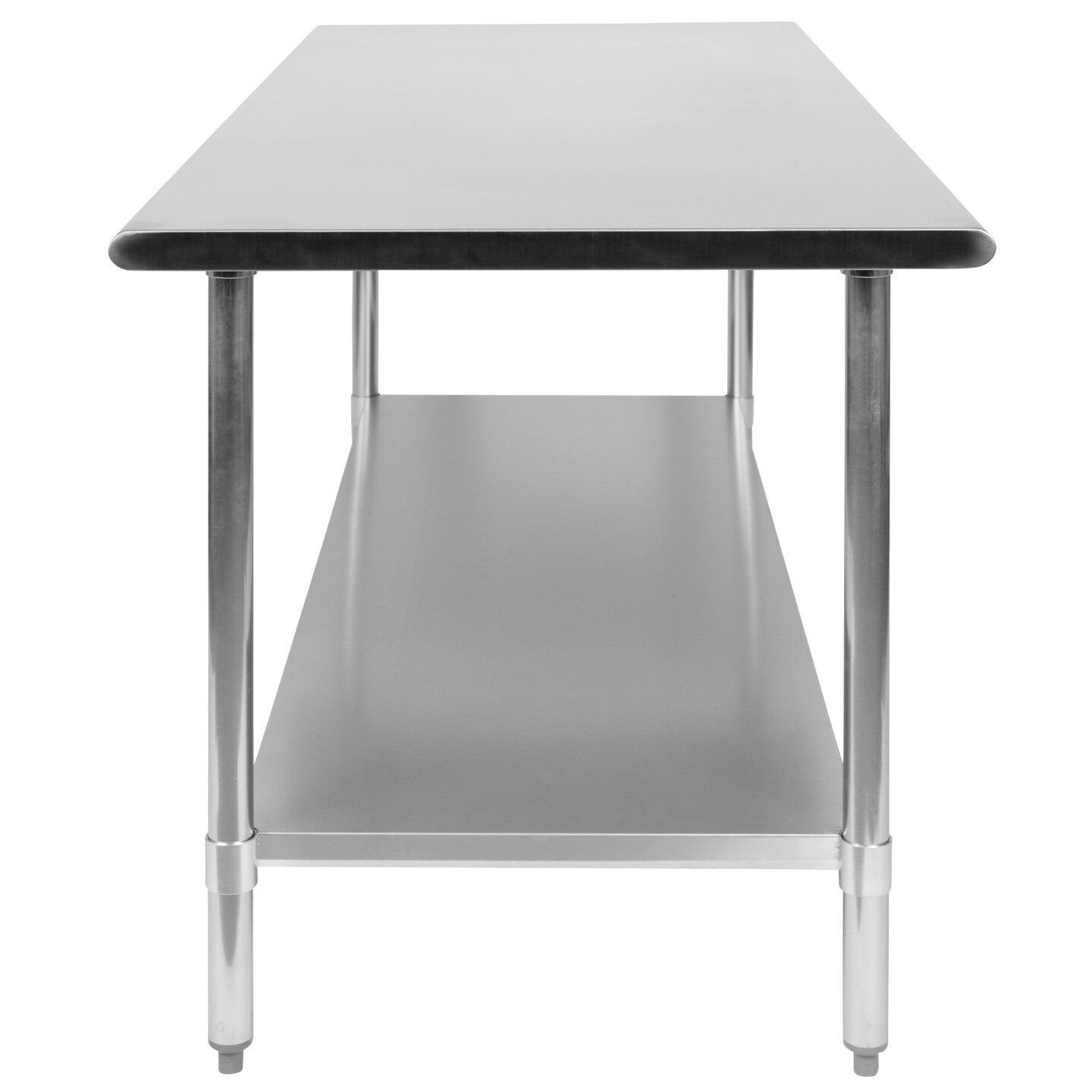 Emma and Oliver Stainless Steel 18 Gauge Prep and Work Table with Undershelf