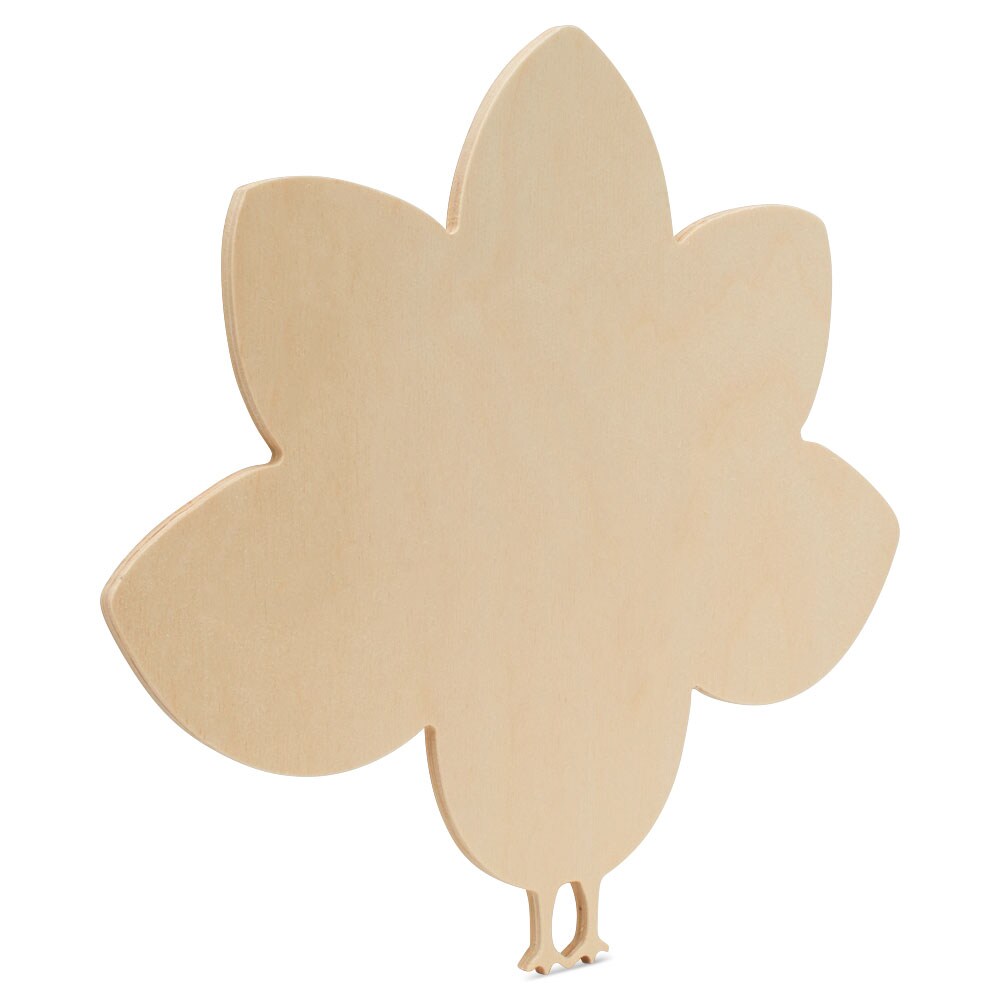 Whimsical Wood Turkey Cutout, Multiple Sizes, DIY Thanksgiving Decor/Fall Craft | Woodpeckers
