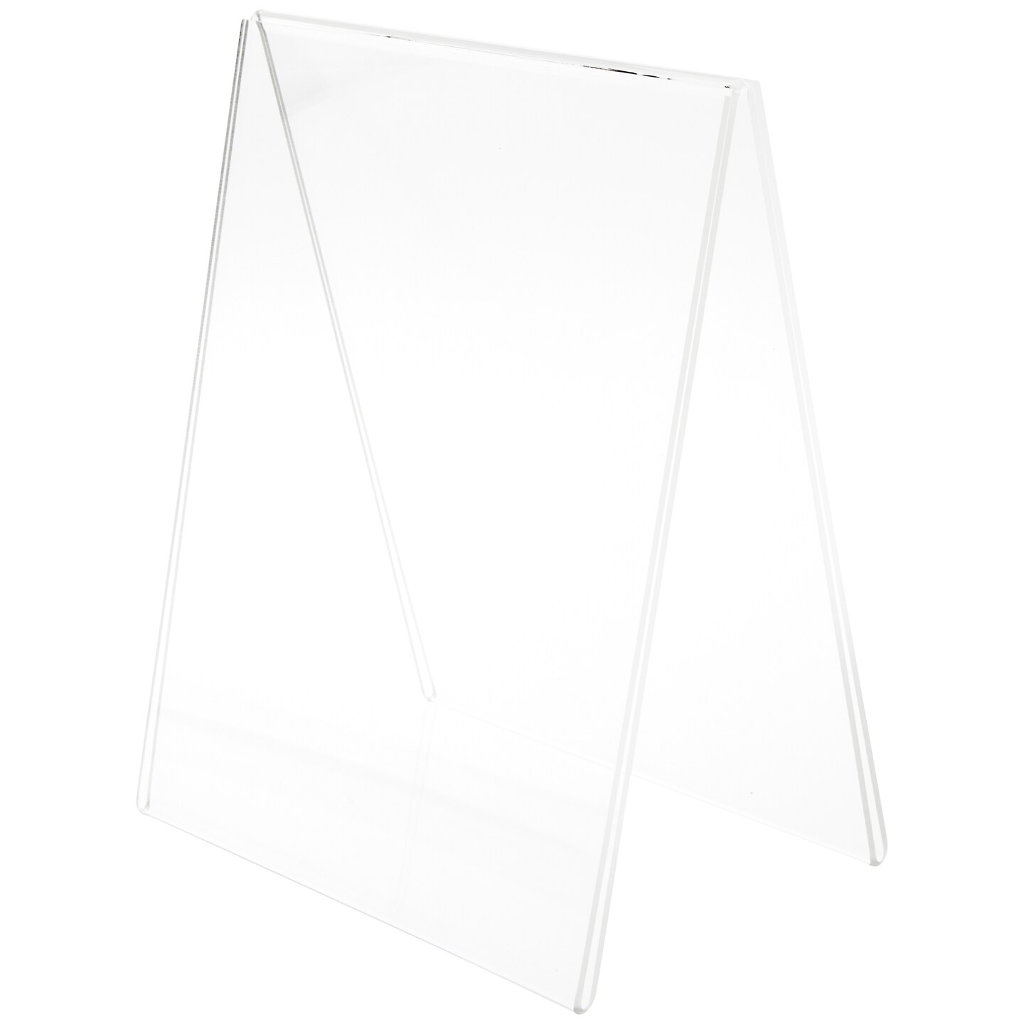 Plymor Clear Acrylic Folded AFrame Holder for 2 Signs or Photos, 11" H