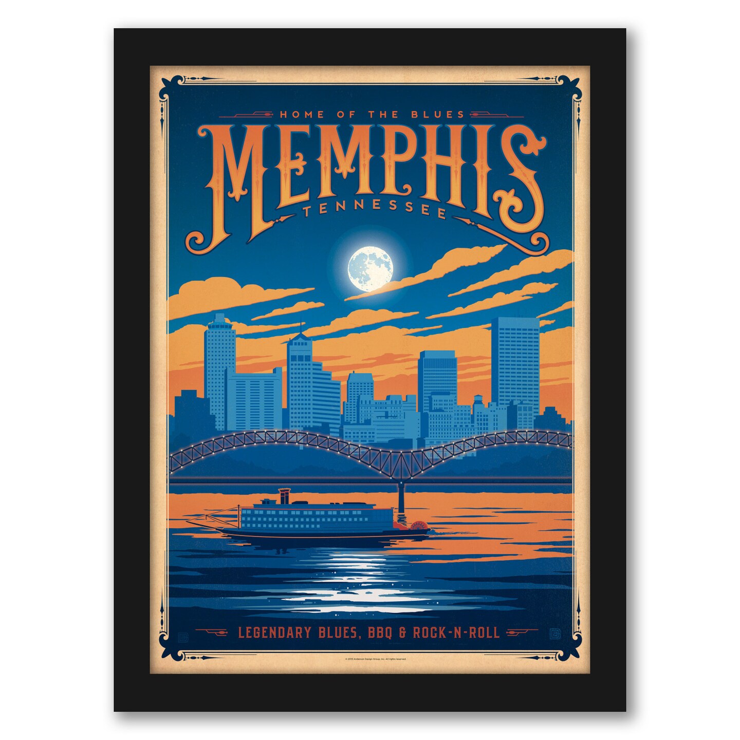 Memphis by Anderson Design Group Black Framed Print - Americanflat