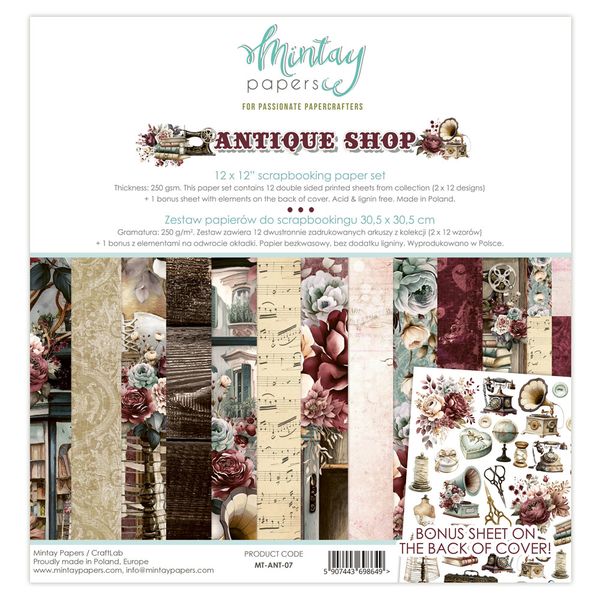 Mintay Antique Shop 12 x 12 Paper Set