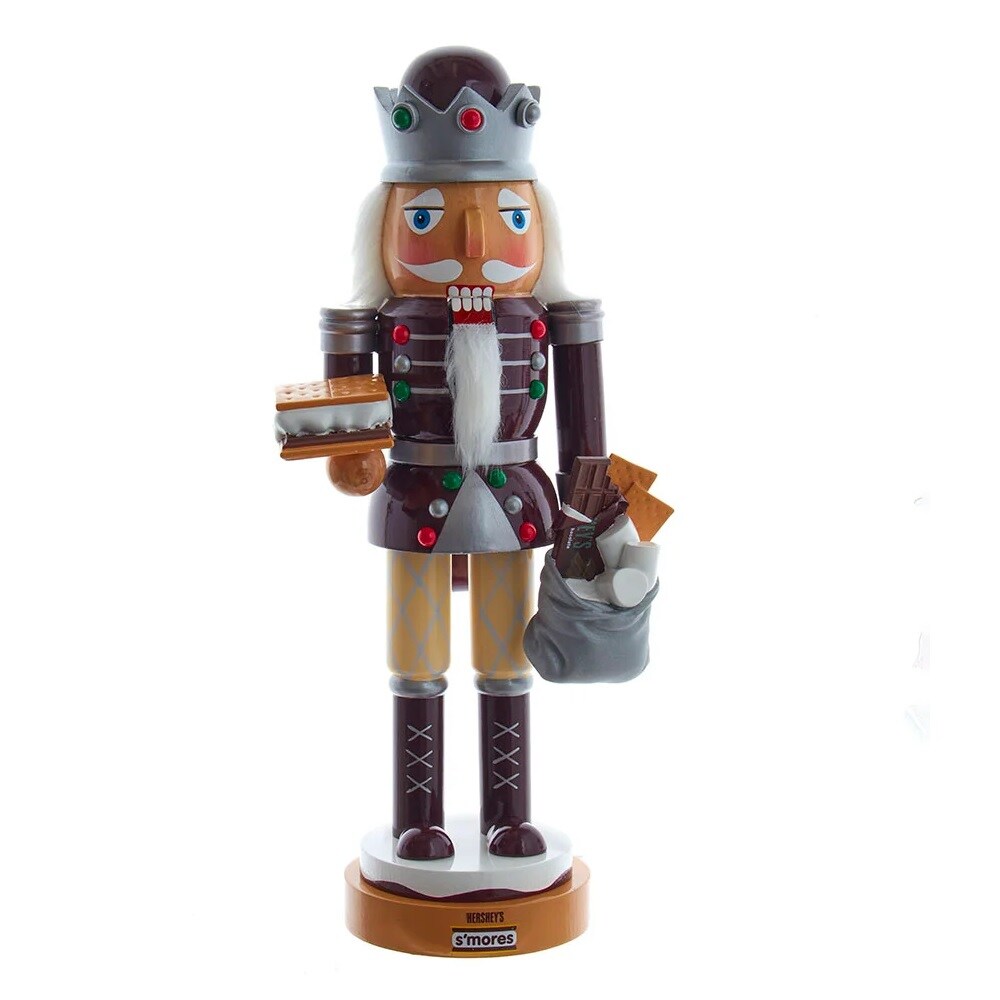 KSA 15.75&#x22; Brown and Gray Hershey&#x27;s Smores Christmas Nutcracker