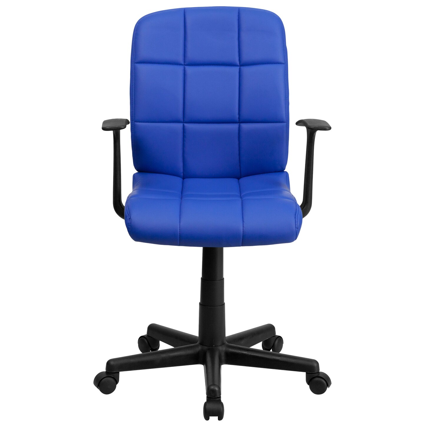 Emma and Oliver Mid-Back Quilted Vinyl Swivel Task Office Chair with Arms