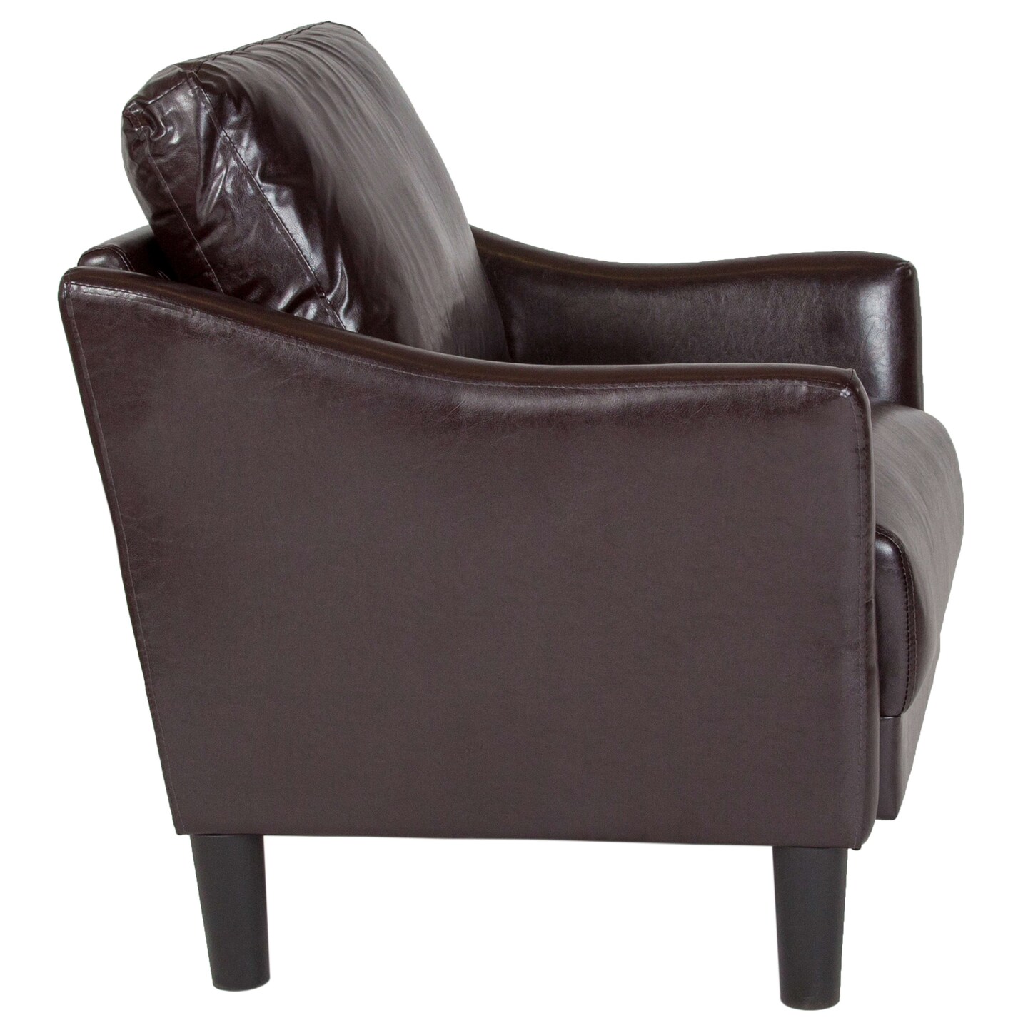 Emma and Oliver Living Room Slanted Arm Chair Single Seat Couch