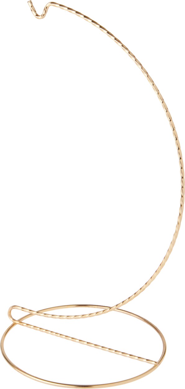 Bard's Twisted Goldtoned Ornament Stand, 11" H x 5.125" W x 5.125" D