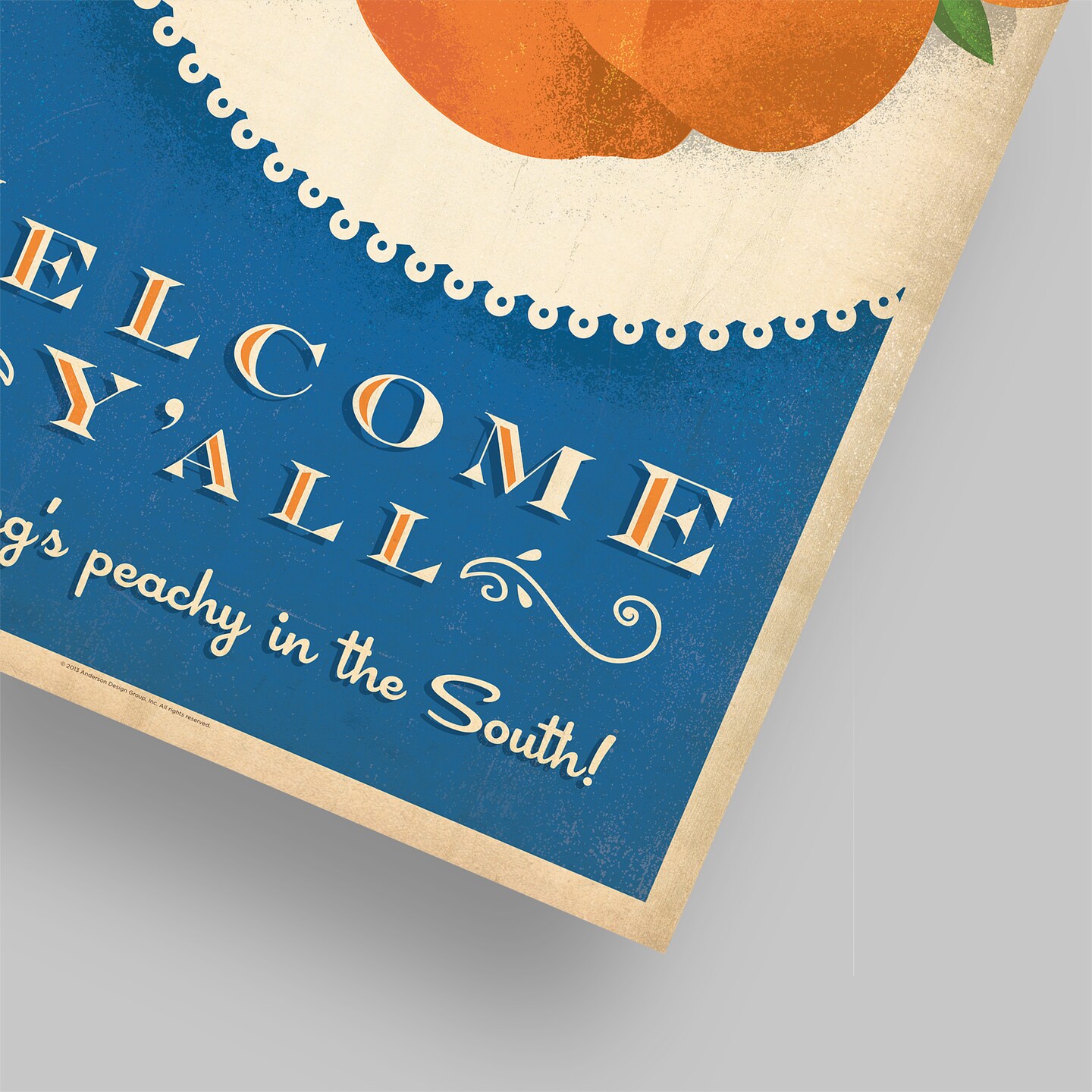 Welcome Yall Peaches by Anderson Design Group  Poster Art Print - Americanflat