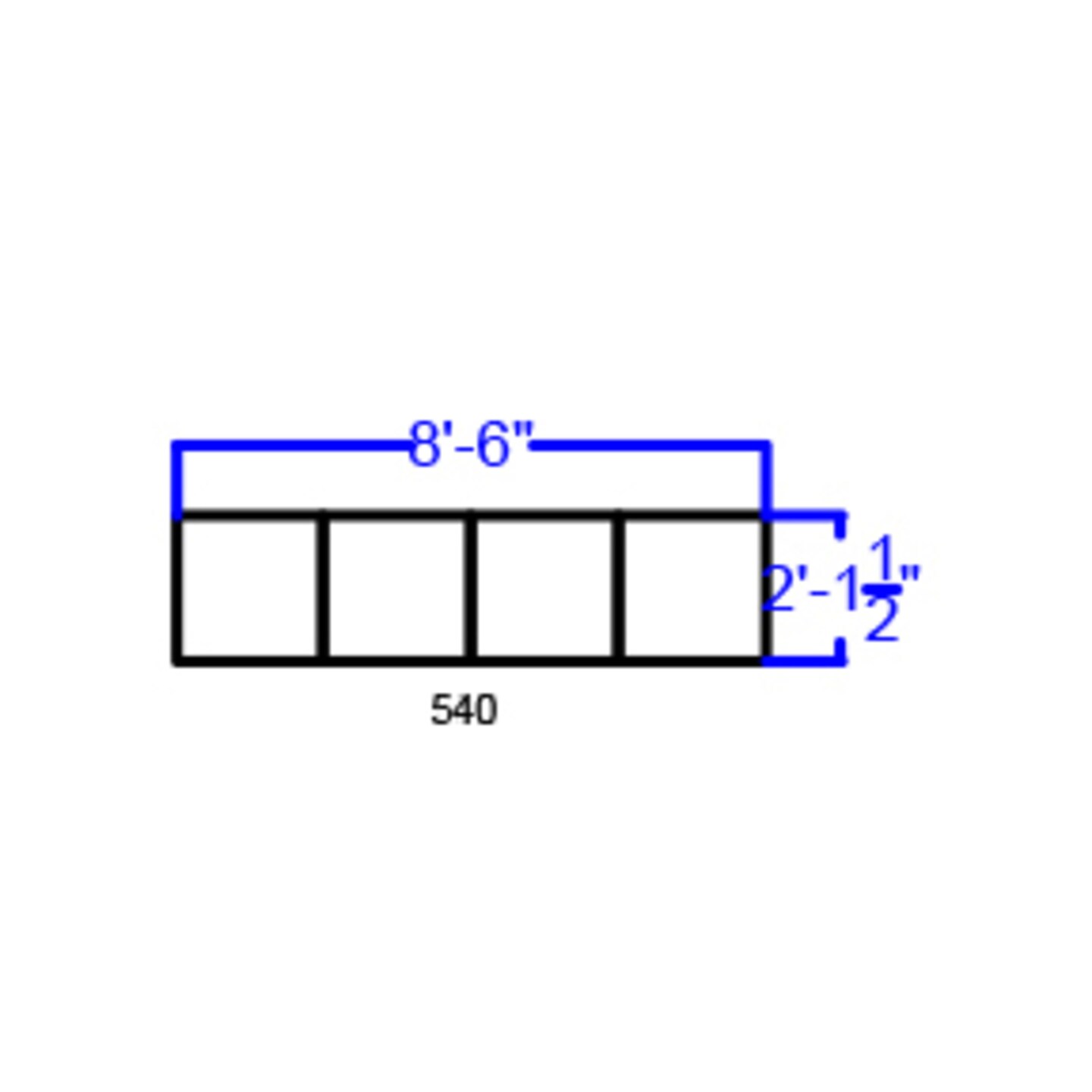 Emma and Oliver Faux Leather Modular Reception Seating Configuration, 4 Pieces