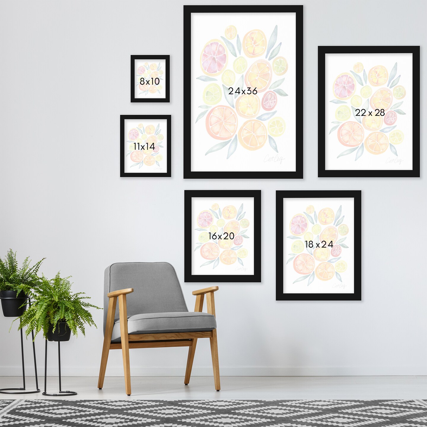 Citrus Slices by Cat Coquillette Frame - Americanflat