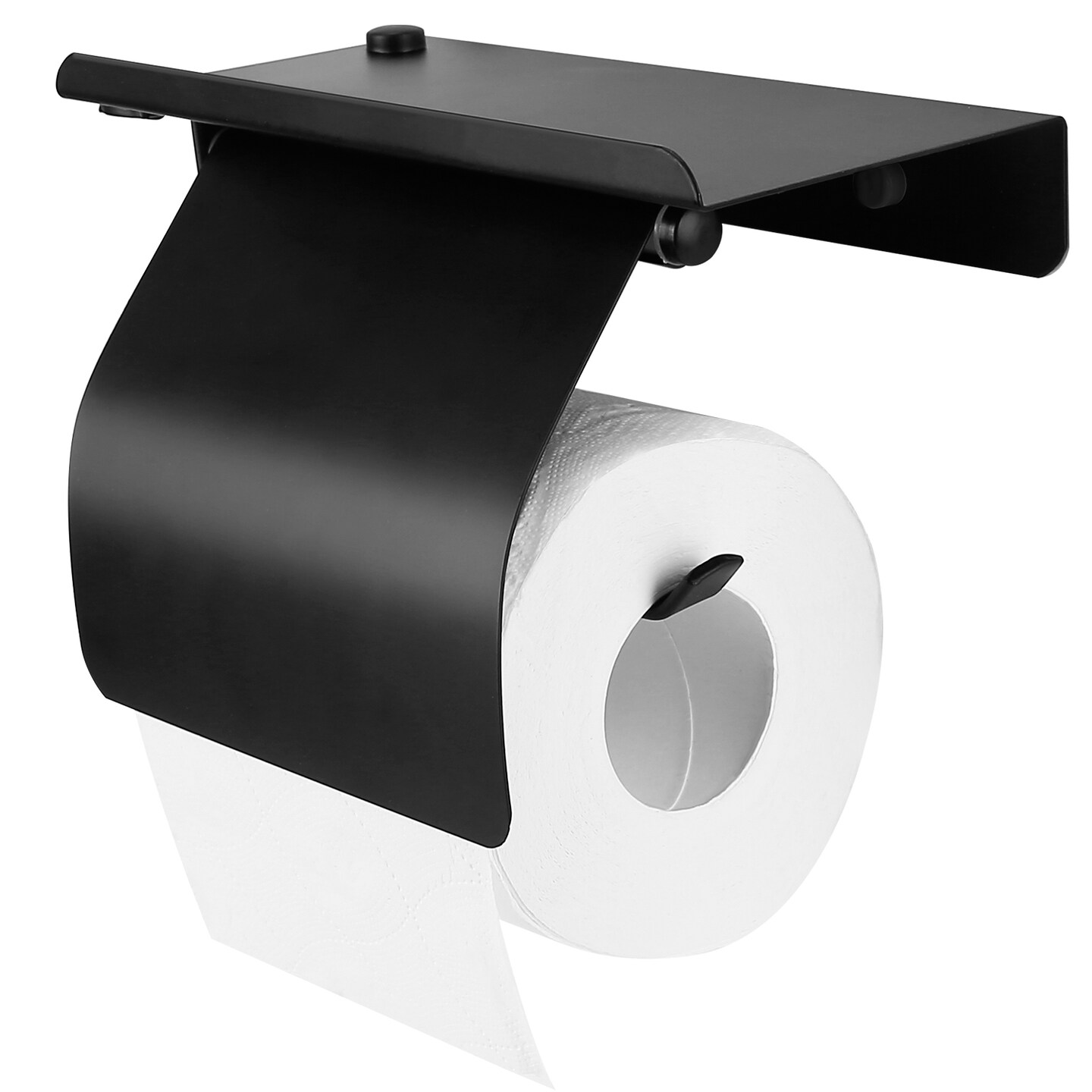 Alpine Single Toilet Paper Holders With Shelf Storage Racks 3 1516 x 5 12 x  3 1316 Chrome Pack Of 2 Holders - Office Depot