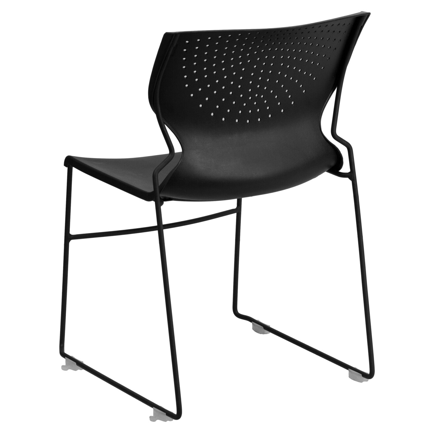 Emma and Oliver Home and Office Stack Chair with Lumbar Support and Metal Frame - Guest Chair
