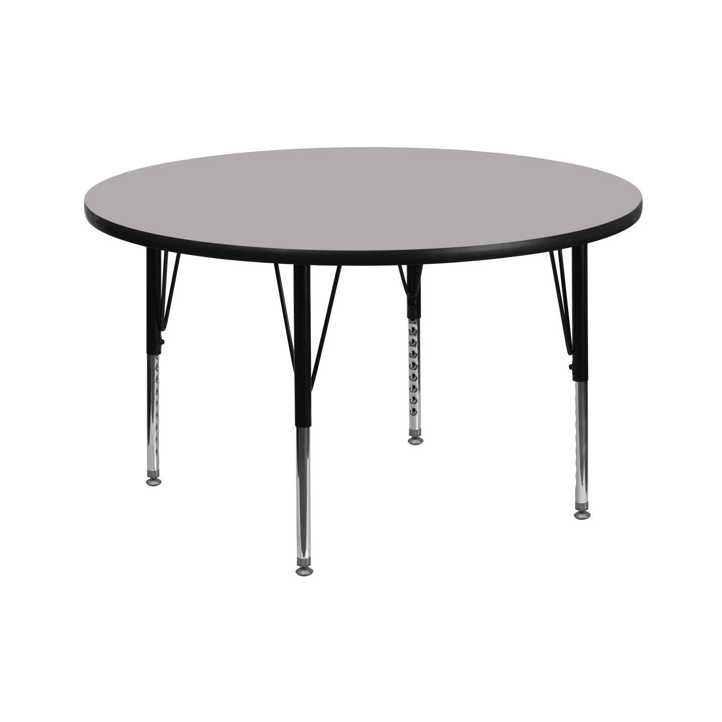 Emma and Oliver 42" Round Laminate Adjustable Preschool Activity Table