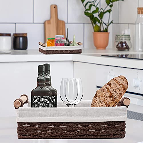DUOER Toilet Paper Basket for Tank Top Bathroom Decor Baskets for
