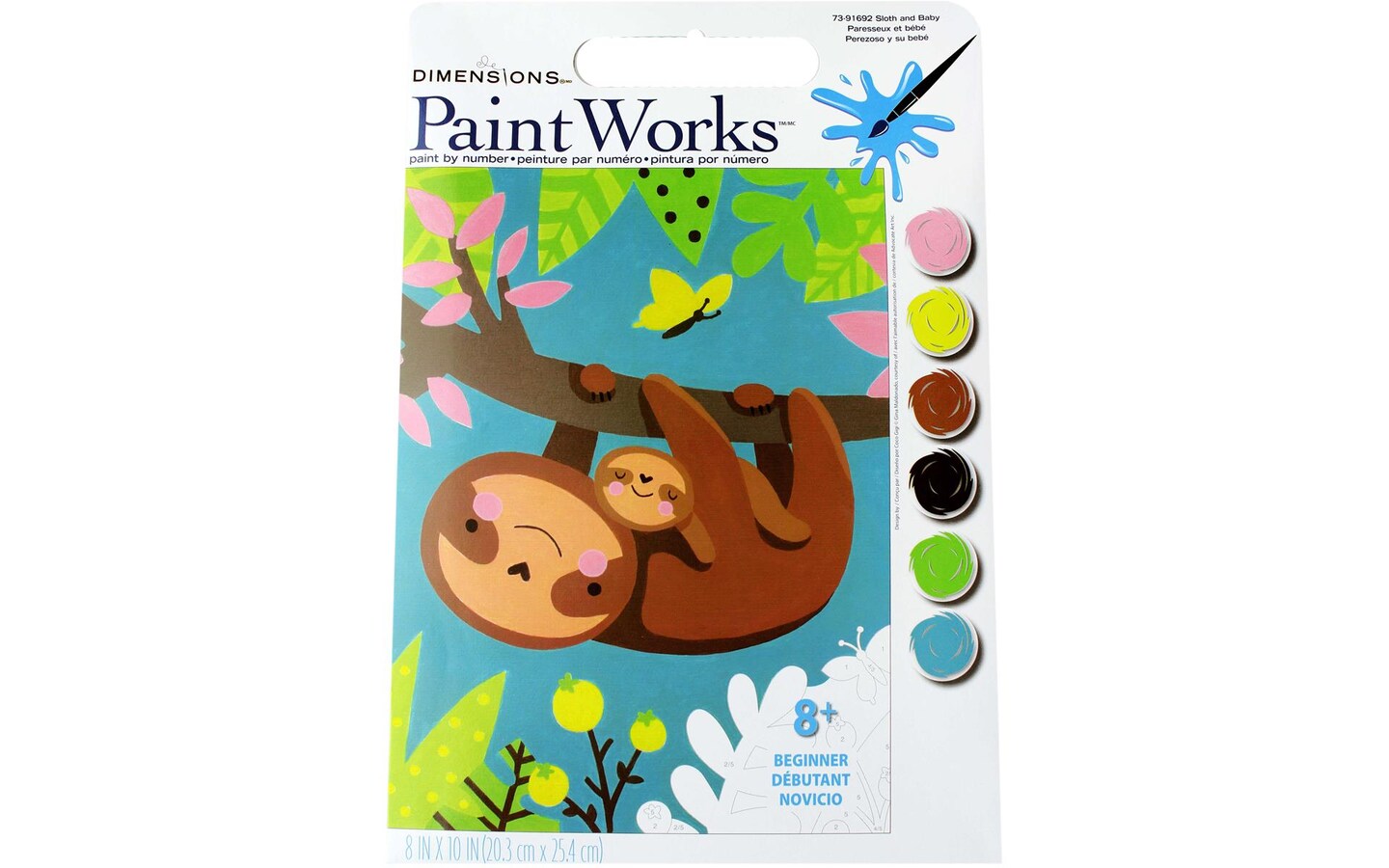Paintworks Paint By Number 8x10 Sloth &#x26; Baby