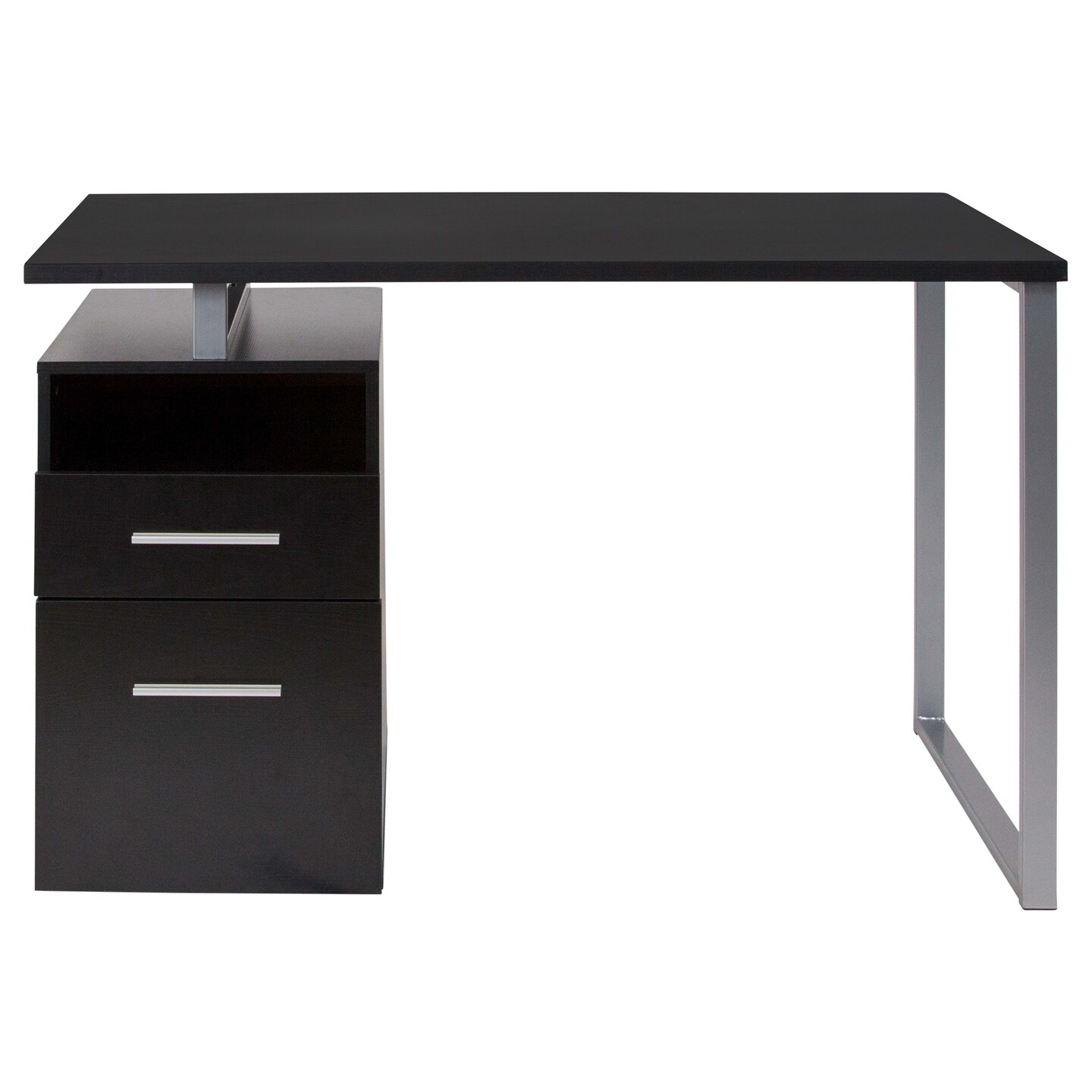 Emma and Oliver Desk with Two Drawers and Metal Frame