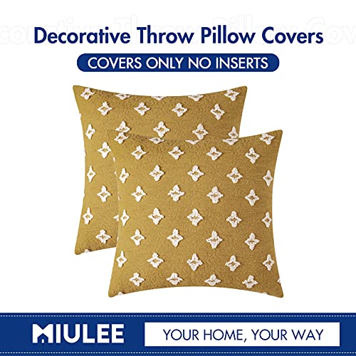 MIULEE 18x18 Pillow Inserts Set of 2, Square Decorative Throw
